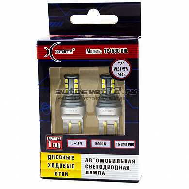 LED лампы в ДХО W21/5W TP1530 DRL T20