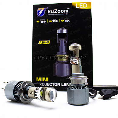 Мини линзы H7 50W 6000K RuZoom